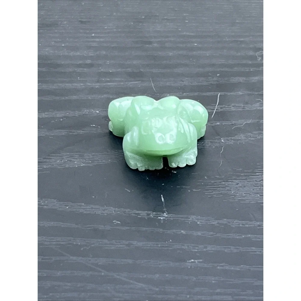 Green Aventurine Frog Carving Crystal Animal Figurine Stone Decor‎